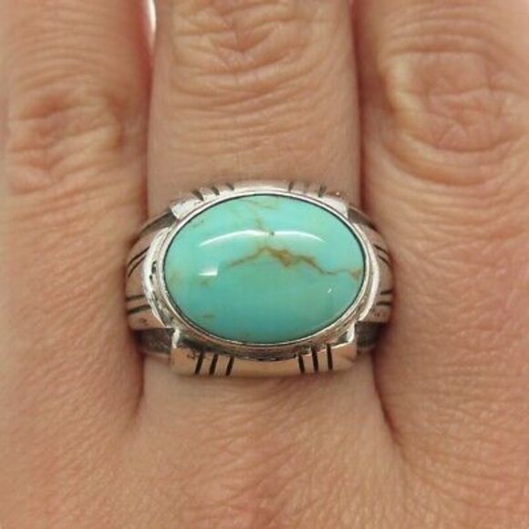CAROL FELLEY Sterling Silver Vintage '93 Lone Mountain Turquoise